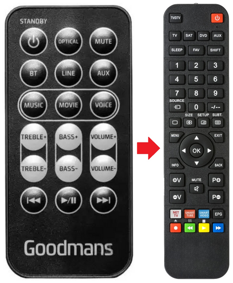 GDSB04BT60 GOODMANS afstandsbediening - productfoto