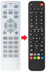 H1180HD VIVITEK afstandsbediening - productfoto