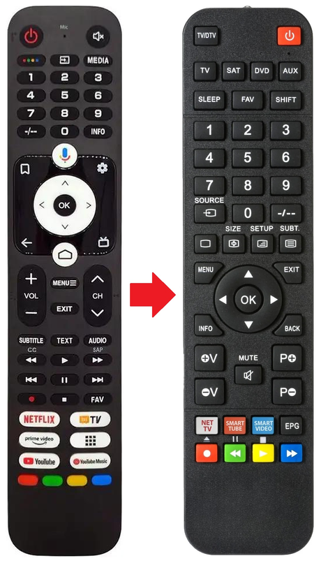 H32K702FG HAIER afstandsbediening - productfoto