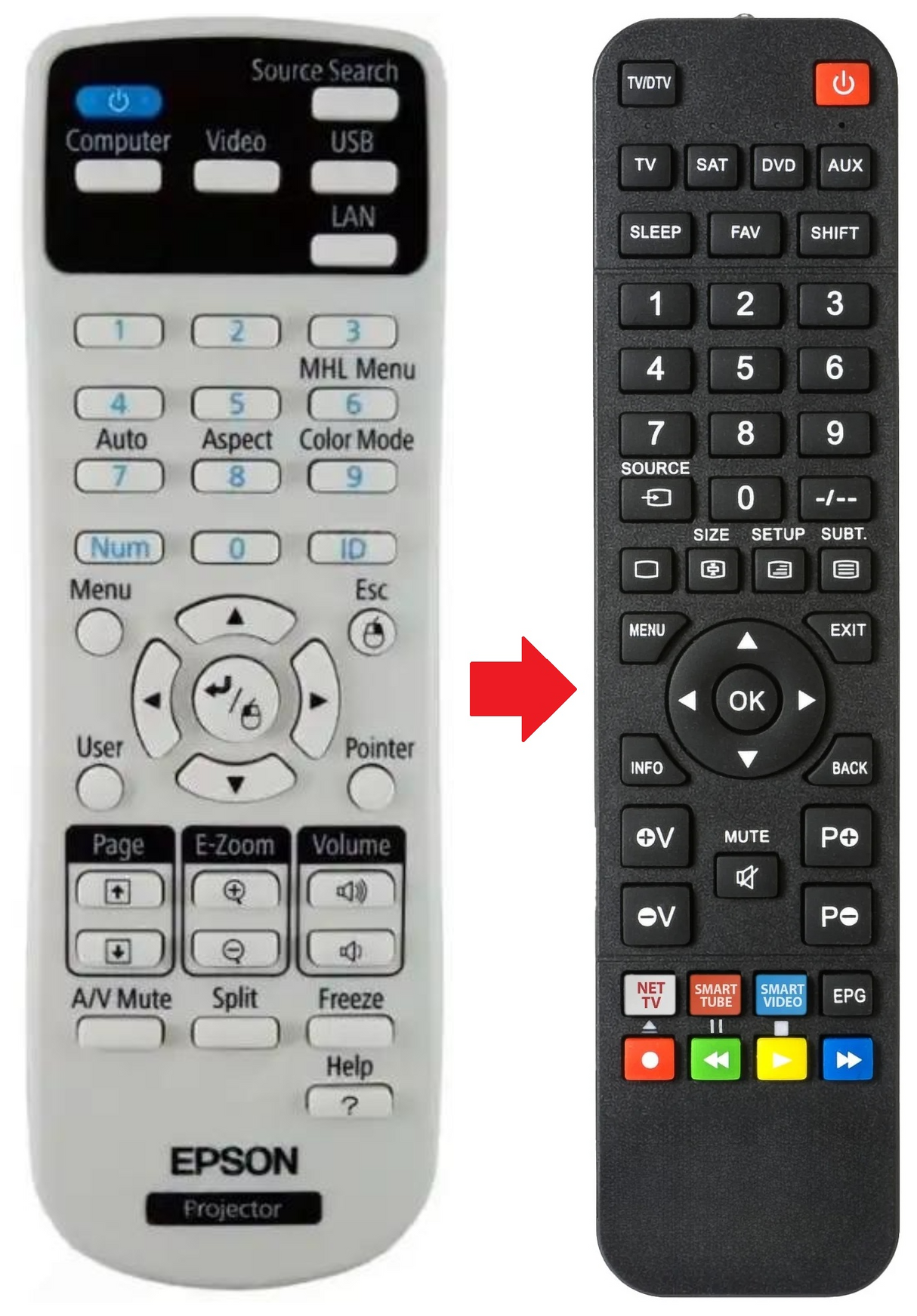 H840B EPSON afstandsbediening - productfoto
