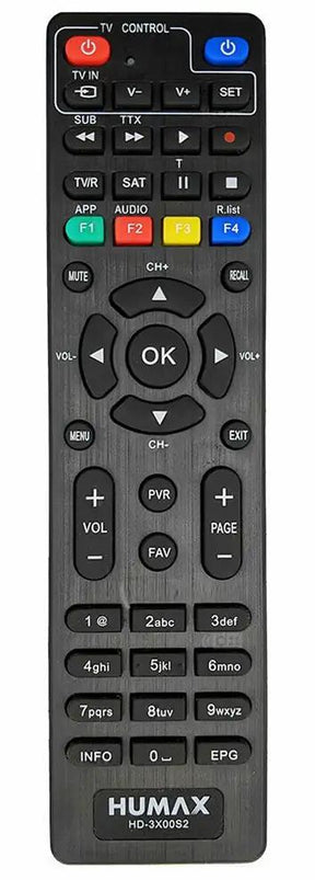 HD-3X00S2 HUMAX afstandsbediening
