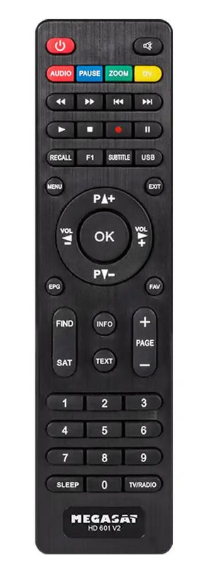 HD601V2 MEGASAT afstandsbediening