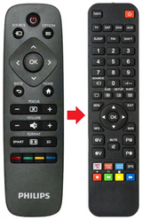 HDP2510 PHILIPS afstandsbediening - productfoto