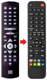 HDR3500 PHILIPS afstandsbediening - productfoto