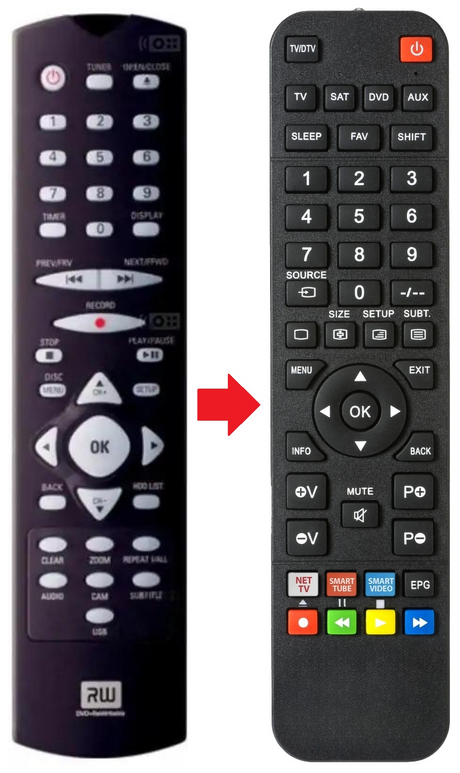 HDR3500 PHILIPS afstandsbediening - productfoto