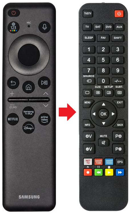 Afstandsbediening geschikt voor SAMSUNG HG55U800FEU productfoto