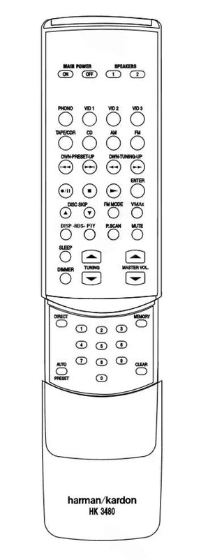 HK3480 HARMAN KARDON afstandsbediening