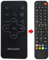 HT-SB95 SHARP afstandsbediening - productfoto
