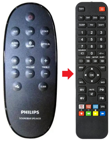 HTL-2100 PHILIPS afstandsbediening - productfoto