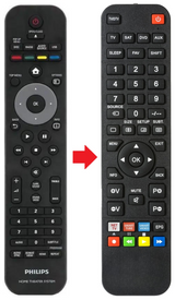 HTS7520 PHILIPS afstandsbediening - productfoto