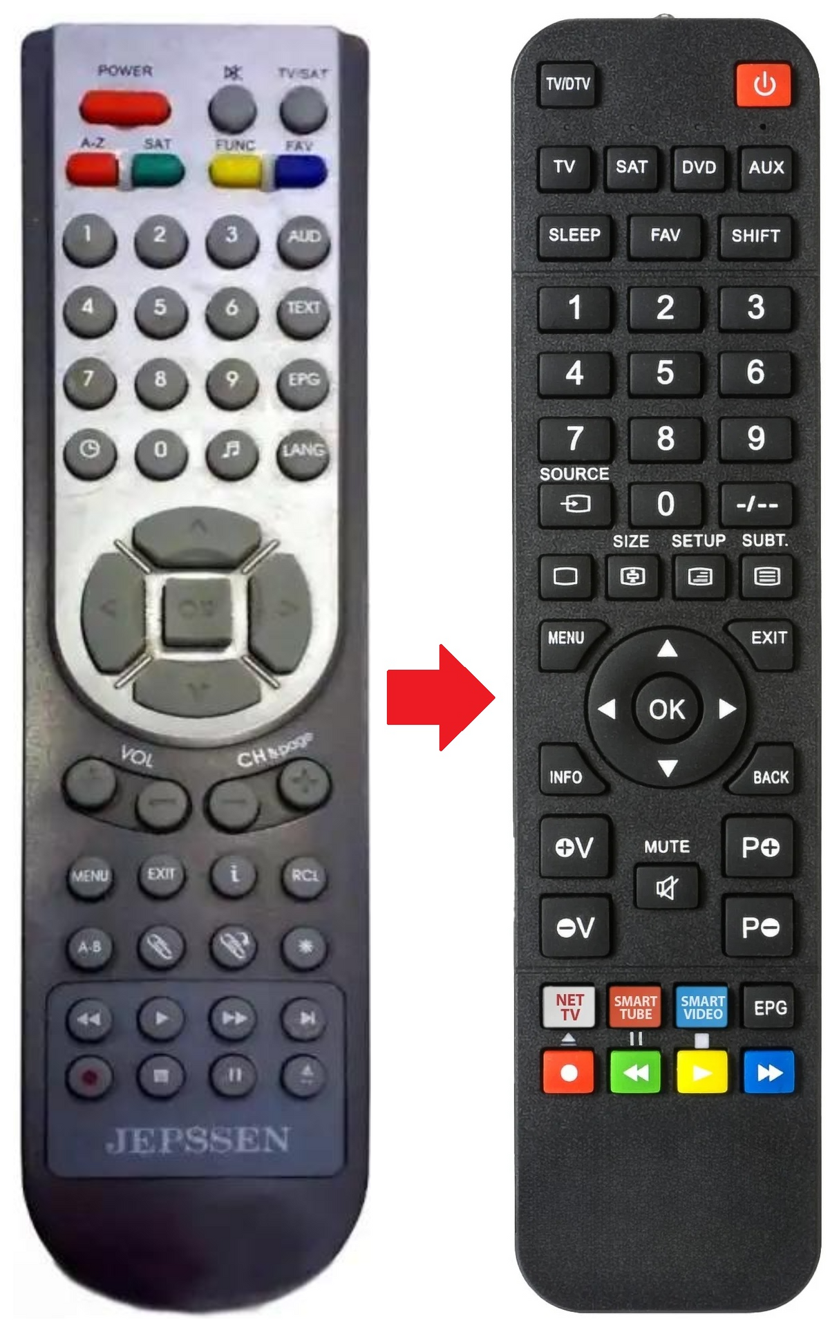 JS8000PVR JEPSSEN afstandsbediening - productfoto