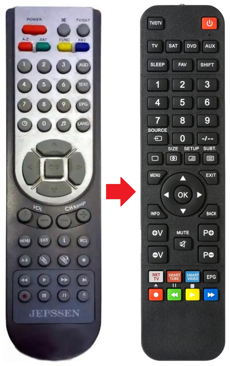 JS8000PVR JEPSSEN afstandsbediening - productfoto