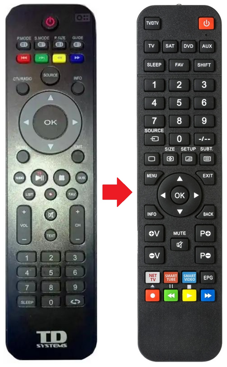 K24LM2H TD SYSTEMS afstandsbediening - productfoto