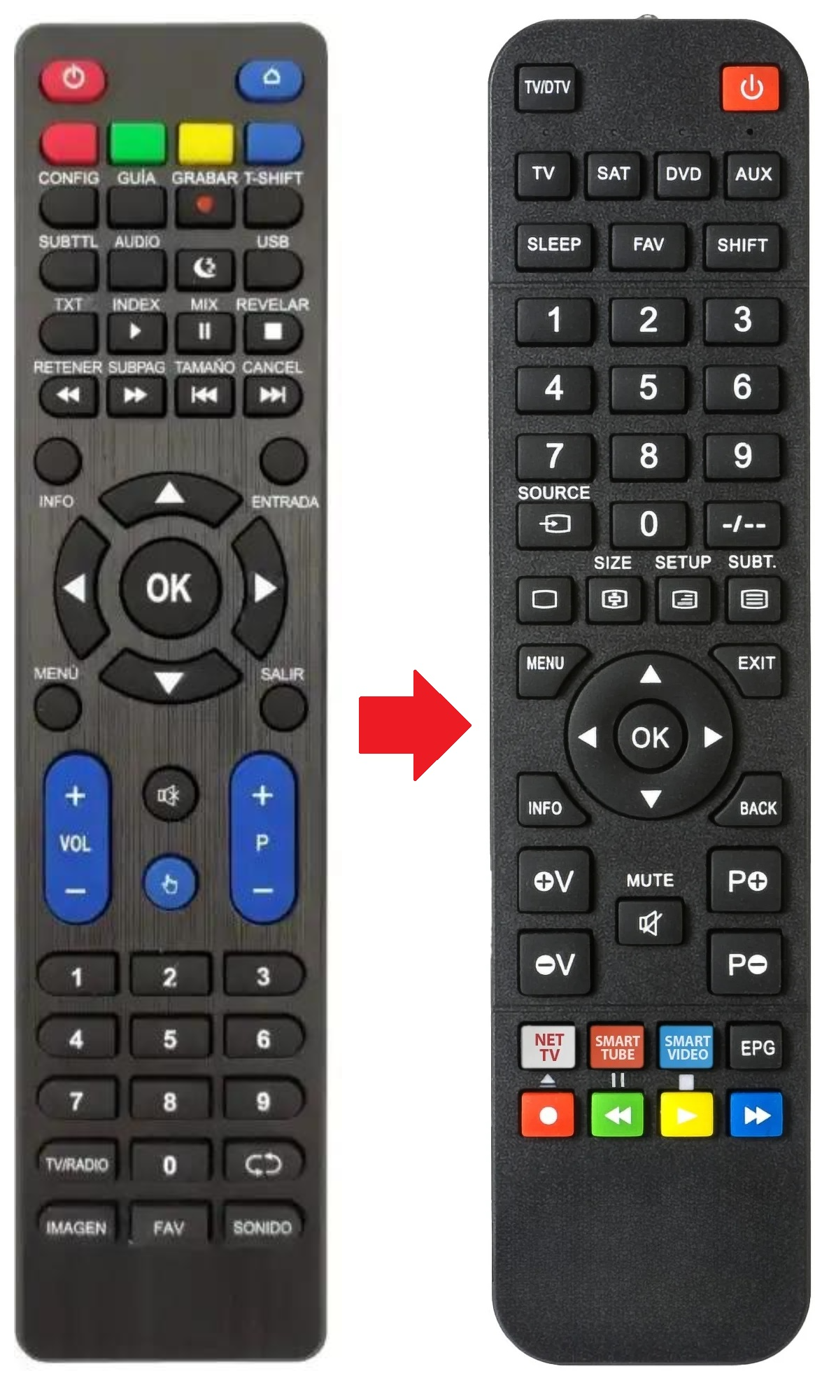 K55DLY8US TD SYSTEMS afstandsbediening - productfoto