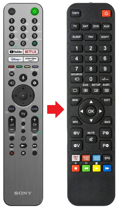 KD-32W800 SONY afstandsbediening - productfoto