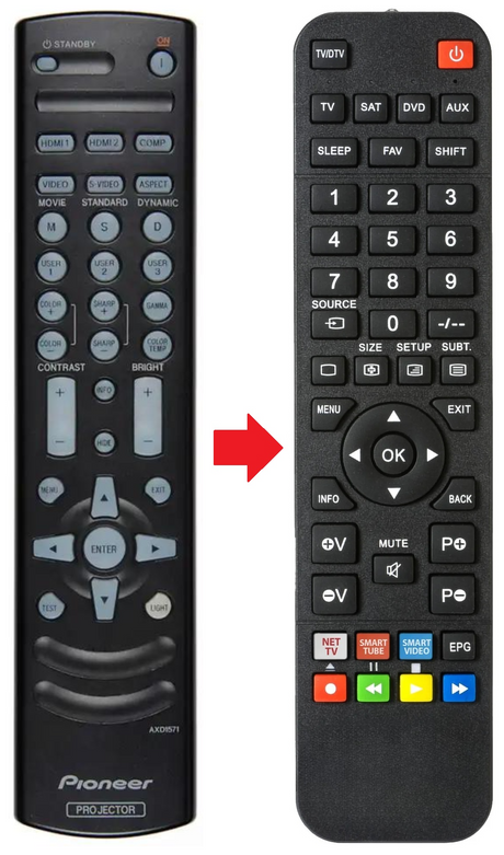 KRF9000FD PIONEER afstandsbediening - productfoto
