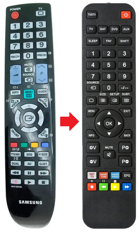 LE32B530 SAMSUNG afstandsbediening - productfoto