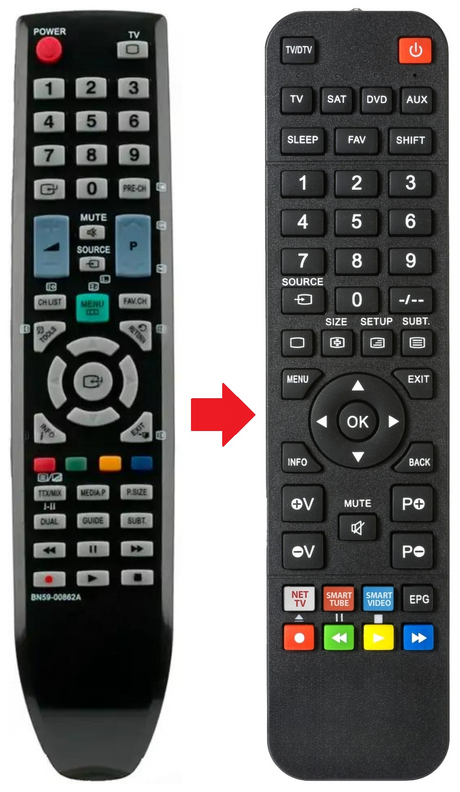 LE40B550 SAMSUNG afstandsbediening - productfoto