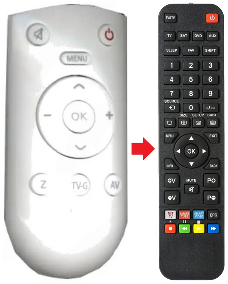 LEEMAX19 GRUNDIG afstandsbediening - productfoto