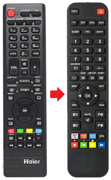 LET32A700P HAIER afstandsbediening - productfoto