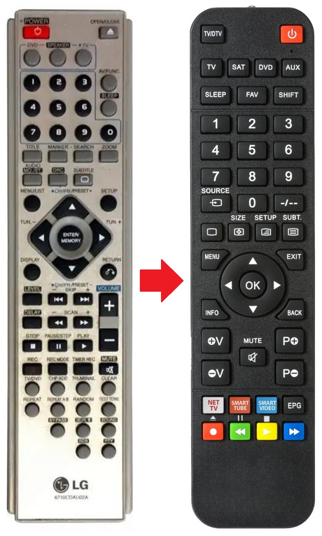 LHS-A4400WD LG afstandsbediening - productfoto