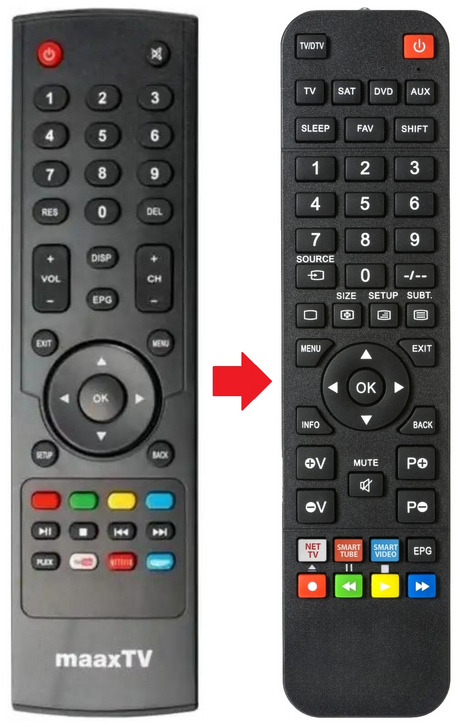 LN5000HD MAAXTV afstandsbediening - productfoto