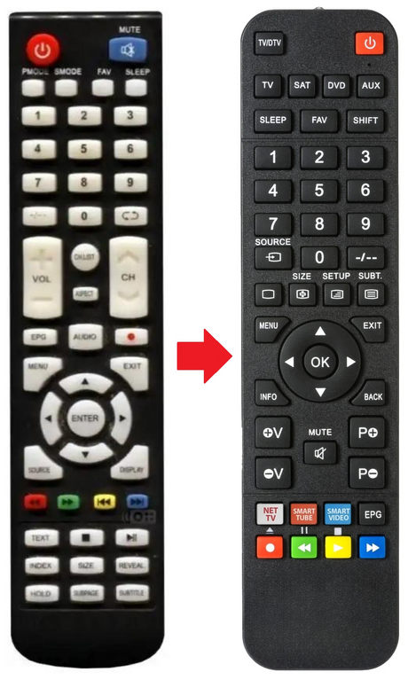 LT-28HA82U JVC afstandsbediening - productfoto