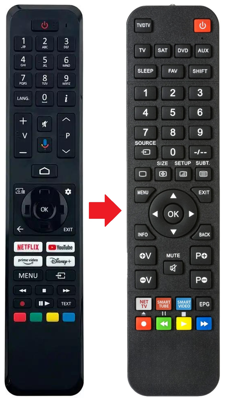LT-43VA7255 JVC afstandsbediening - productfoto