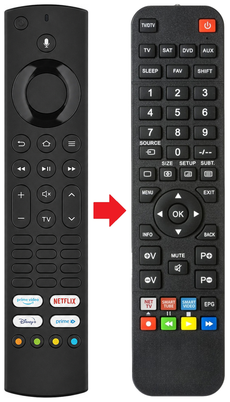 LT-50CF810 JVC afstandsbediening - vergelijking