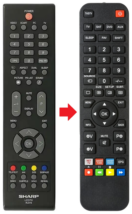 LT19M2-CW HAIER afstandsbediening - productfoto