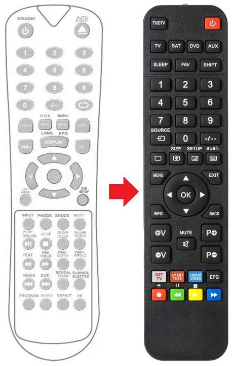 LTV-1929WH DIGIMATE afstandsbediening - productfoto