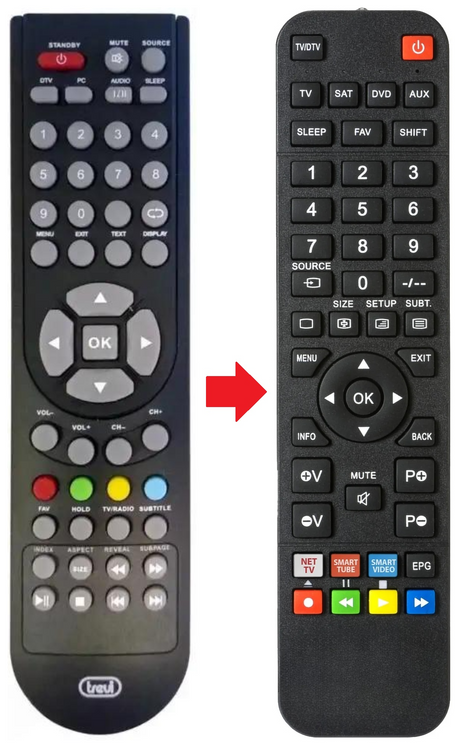 LTV2016HD TREVI afstandsbediening - productfoto