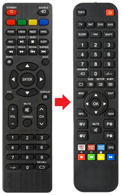 LTV2401SA2 TREVI afstandsbediening - productfoto