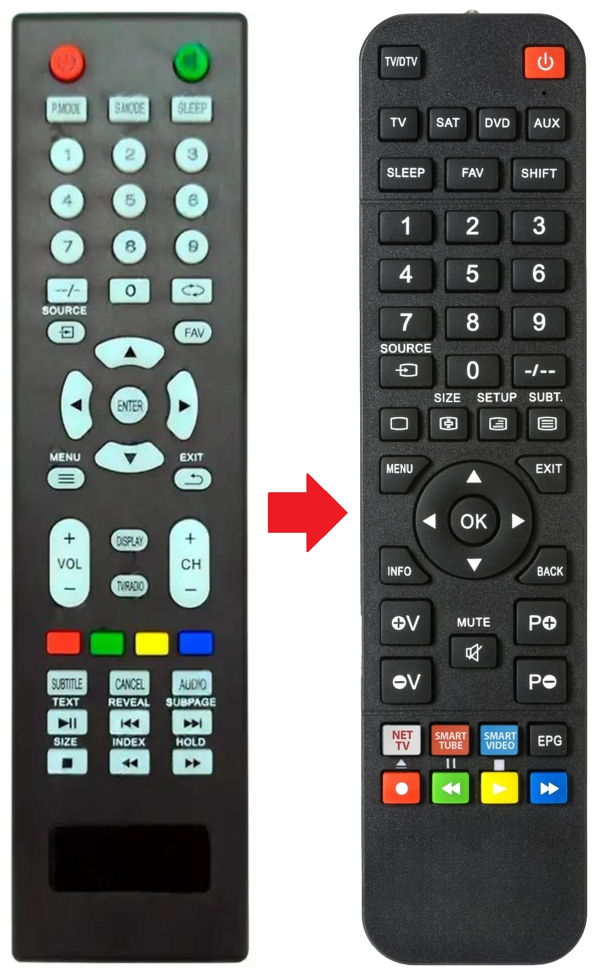 LTV3207SA1 TREVI afstandsbediening - productfoto