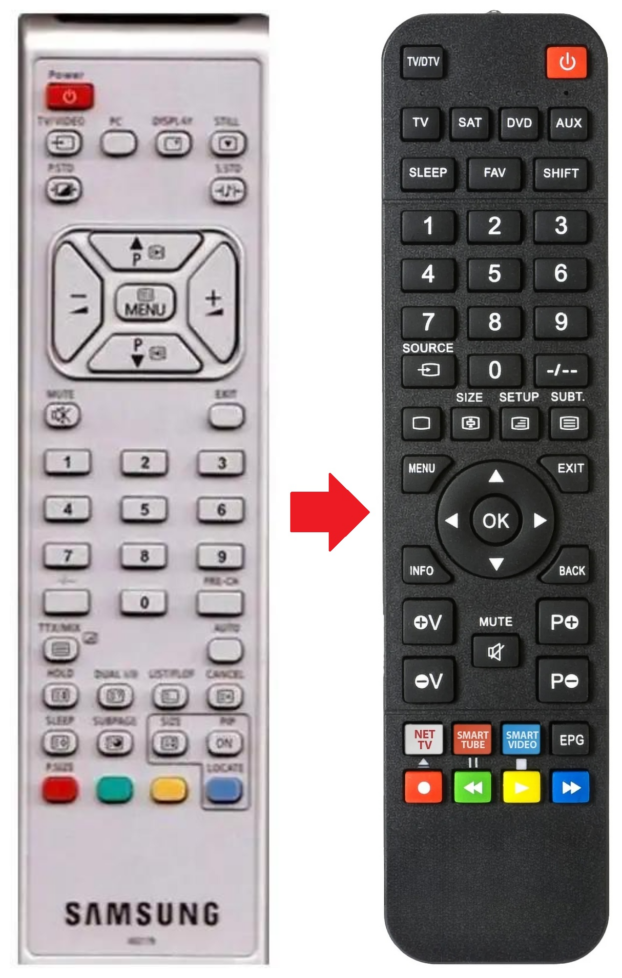 LW17E24CX SAMSUNG afstandsbediening - productfoto