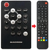 M-DVD4000 MACROM afstandsbediening - productfoto