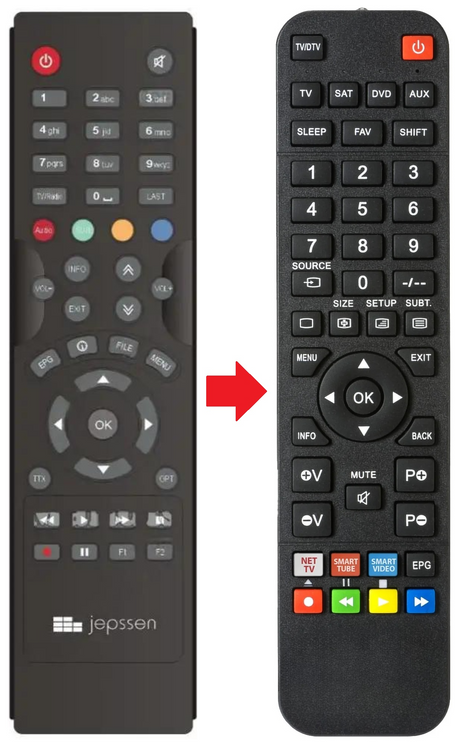 M2-HD JEPSSEN afstandsbediening - productfoto