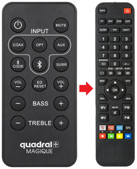 Afstandsbediening geschikt voor QUADRAL MAGIQUE productfoto