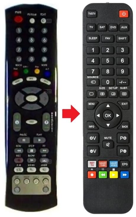 MC2300HDCI-PVR MASCOM afstandsbediening - productfoto