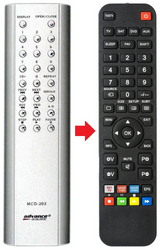 MCD-203 ADVANCE ACOUSTIC afstandsbediening - productfoto