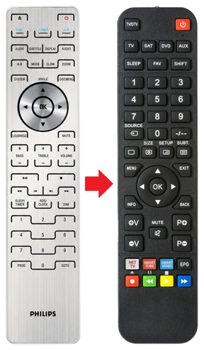 MCD908/12 PHILIPS afstandsbediening productfoto