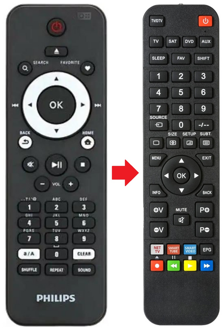 MCI298 PHILIPS afstandsbediening - productfoto