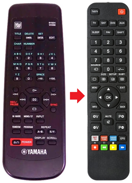 MDX-E100 YAMAHA afstandsbediening - productfoto