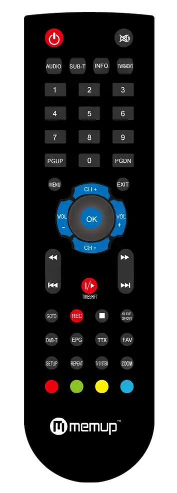 MEDIADISK-FX-TV-HD MEMUP afstandsbediening