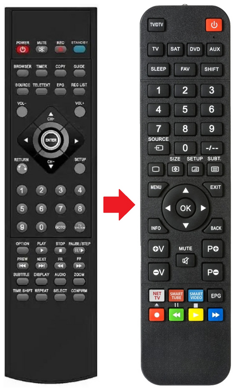 MEDIADISK-ZXHD MEMUP afstandsbediening - productfoto