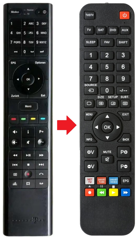 MEDIARECEIVER-500SAT TELEKOM afstandsbediening - productfoto