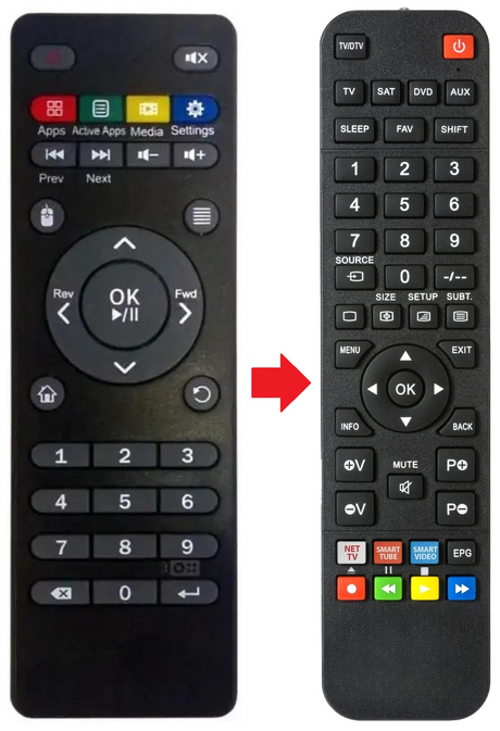 MINIHD-MEDIAPLAYER IN TECH afstandsbediening - productfoto