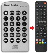 MODEL-CD TIVOLI-AUDIO afstandsbediening - vergelijking