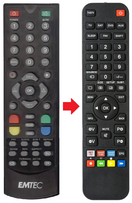 MOVIECUBE-N150H EMTEC afstandsbediening - productfoto