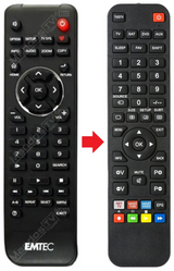 MOVIECUBE-V120H EMTEC afstandsbediening - productfoto